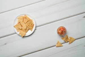photo of baked tortilla chips