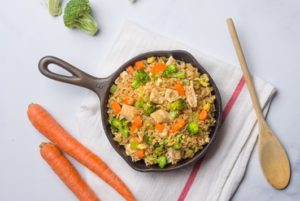 Picture of fried rice with chicken