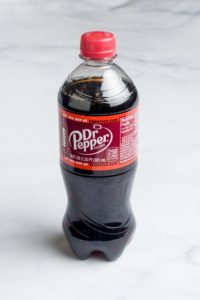 20 ounce Dr. Pepper soft drink