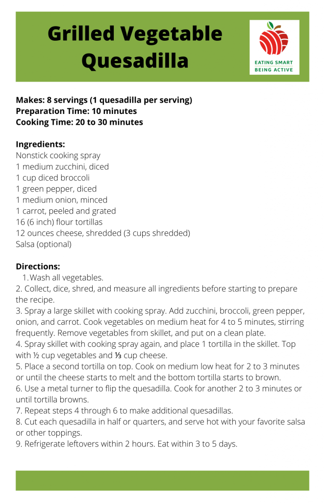 Grilled Vegetable Quesadilla recipe